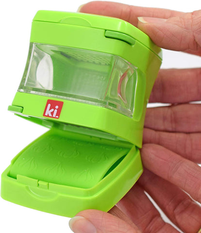 Green Kitchen Innovations Garlic-A-Peel keeps hands odor-free during prep