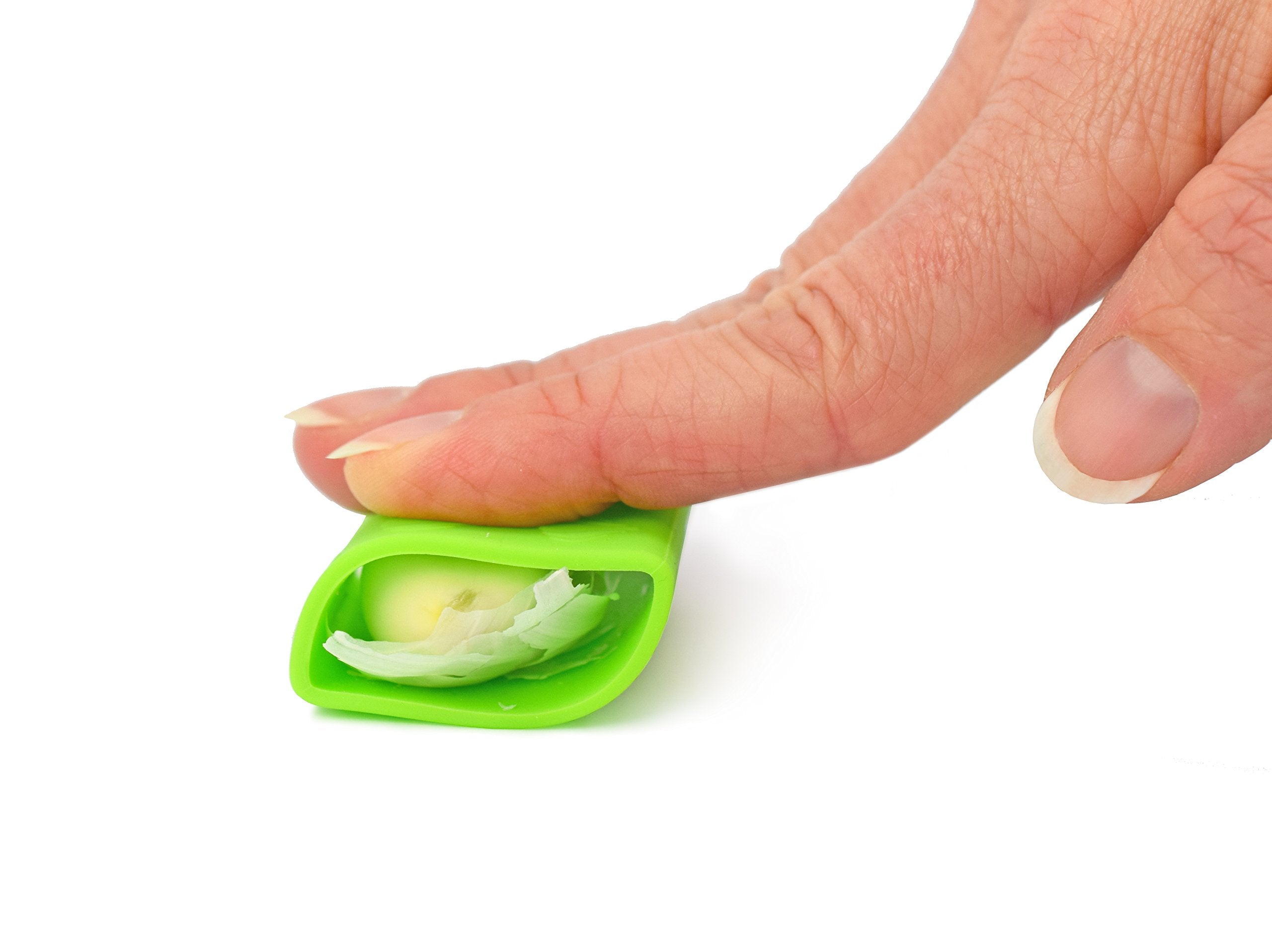 Compact storage compartment holds an extra blade