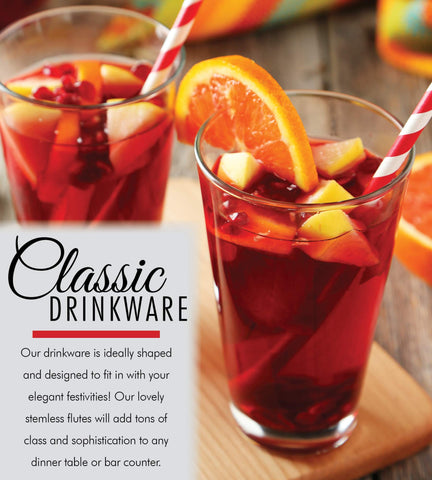 Kitchen Lux heavy-base glass 16oz, durable everyday tumblers for water and cocktails.