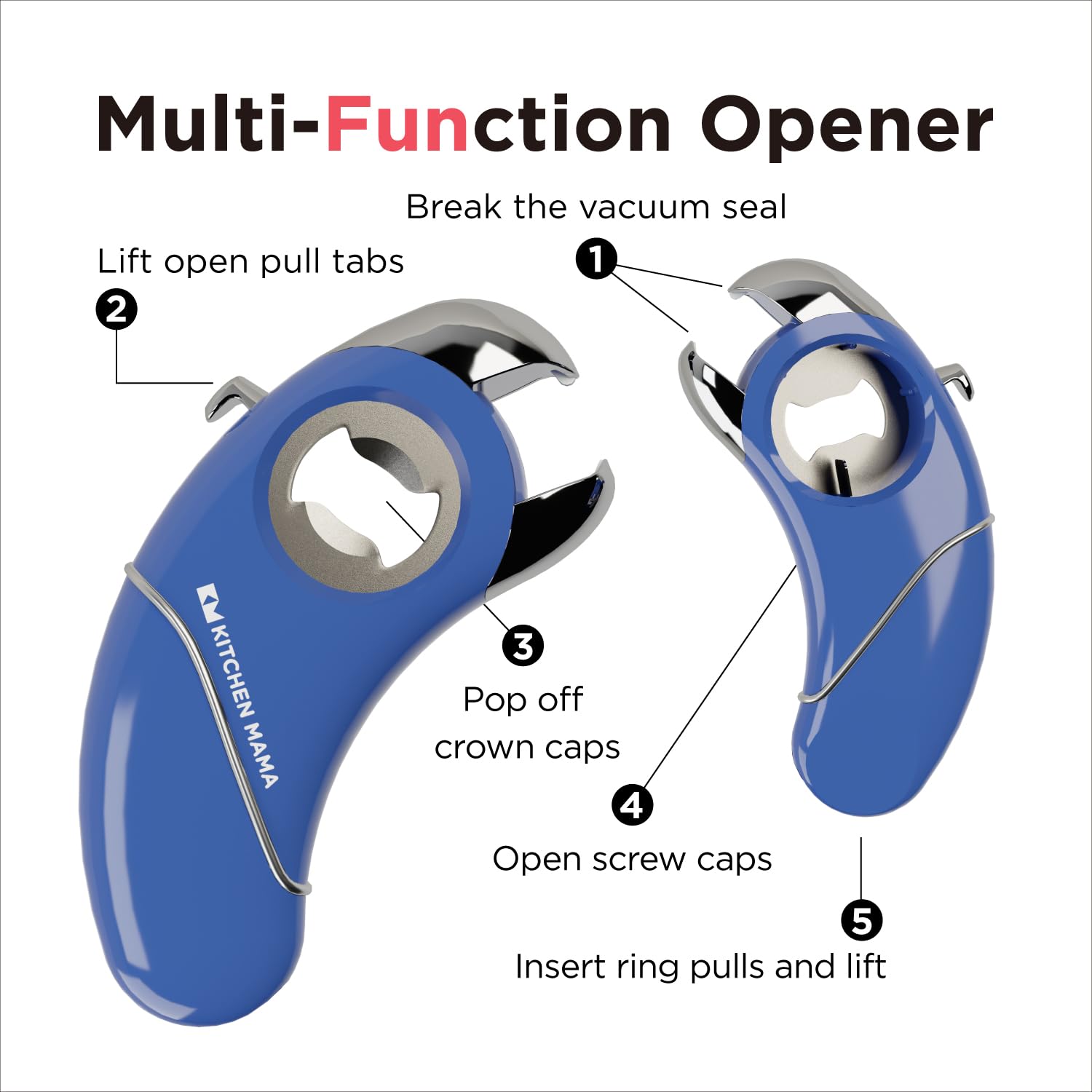 Kitchen Mama Epic One jar lid opener provides effortless grip for small hands