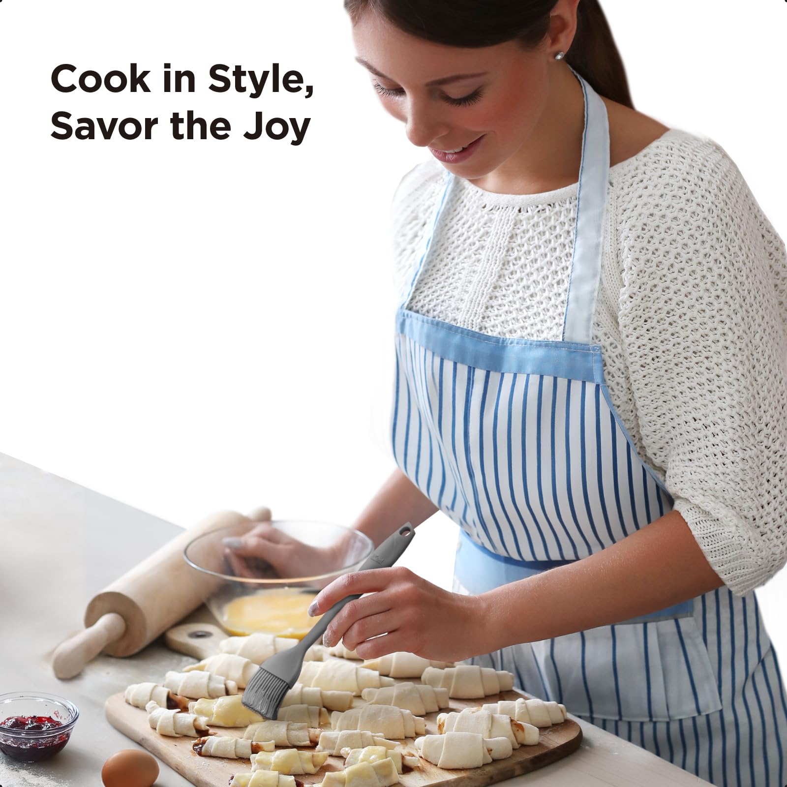Kitchen Mama WaltzGrip Platinum ergonomic handle for comfortable grip during long cooks