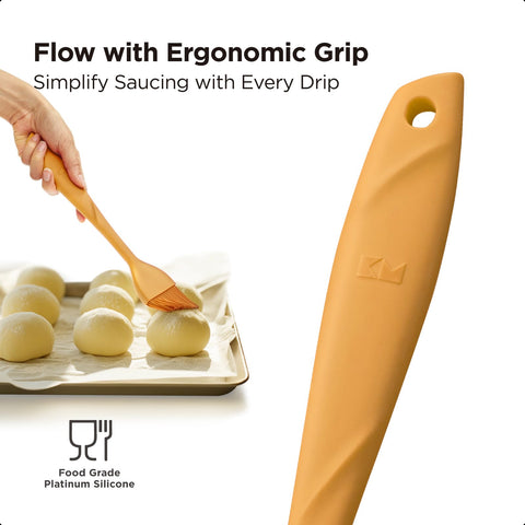Kitchen Mama WaltzGrip Platinum dishwasher-safe silicone brushes for easy cleanup