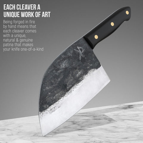Kitchen Perfection Bone-chopper edge ideal for tougher cuts and prep