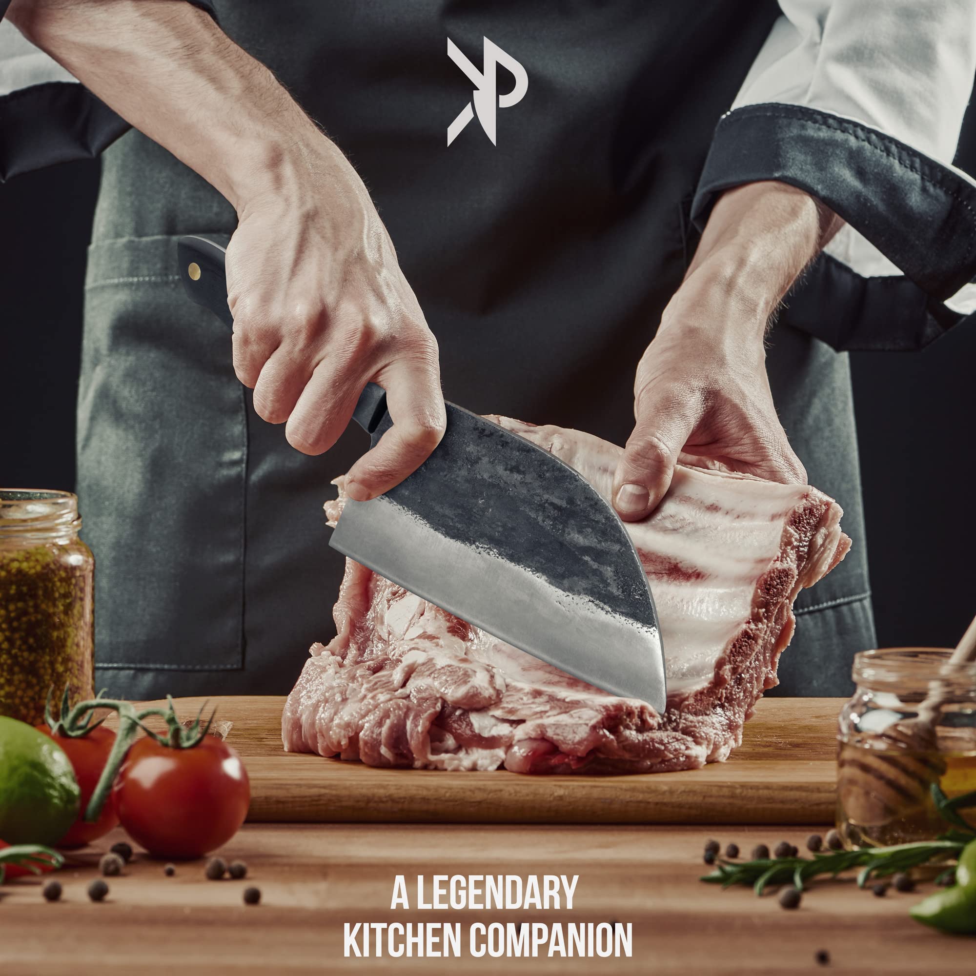 Kitchen Perfection hand sharpened edge delivers precise cuts with control.