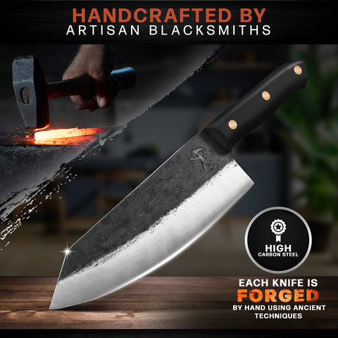 Kitchen Perfection high-carbon steel blade highlighting durability and edge retention