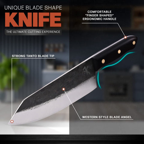 Kitchen Perfection wide blade enables efficient slicing and chopping