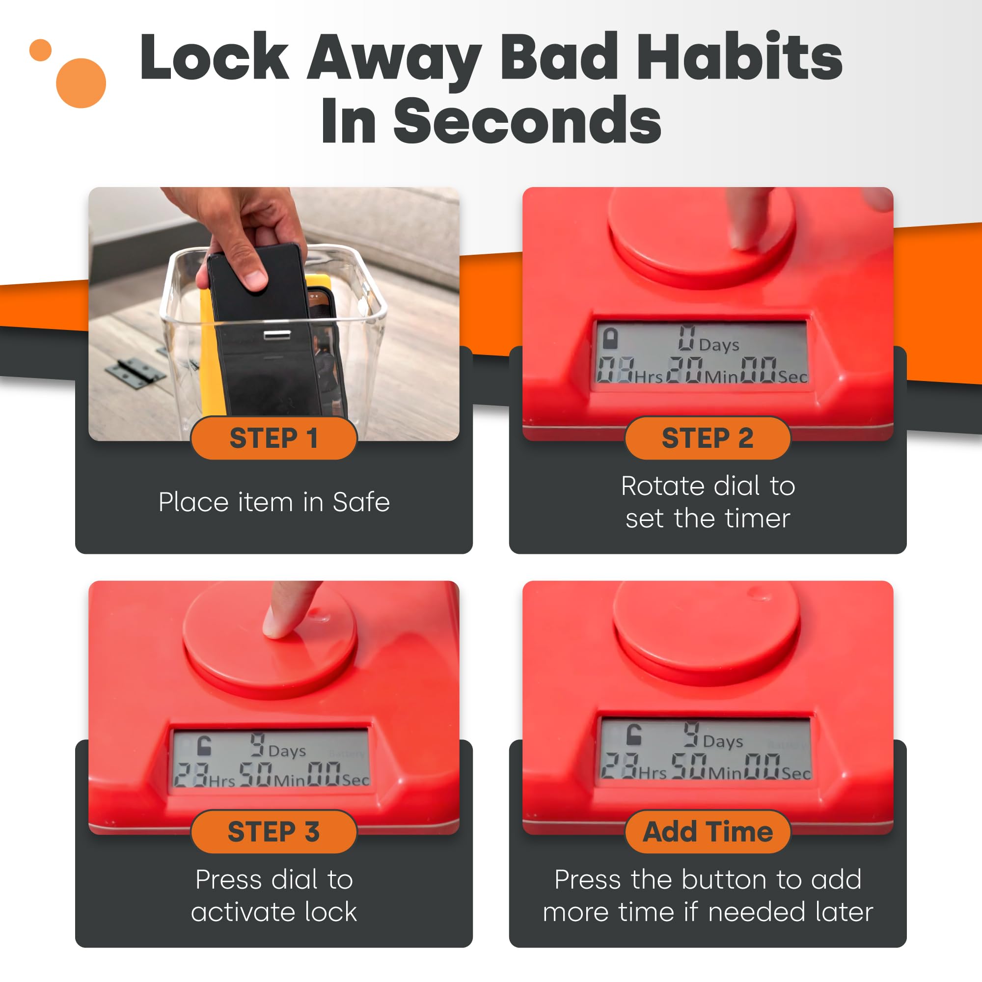 Kitchen Safe K-Safe snacks and keys arrangement for organization