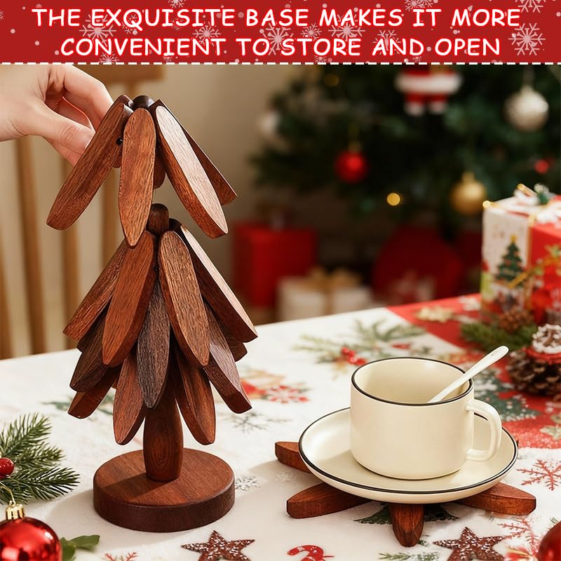 Kitchen scene features the trivet tree as a decorative and functional piece.