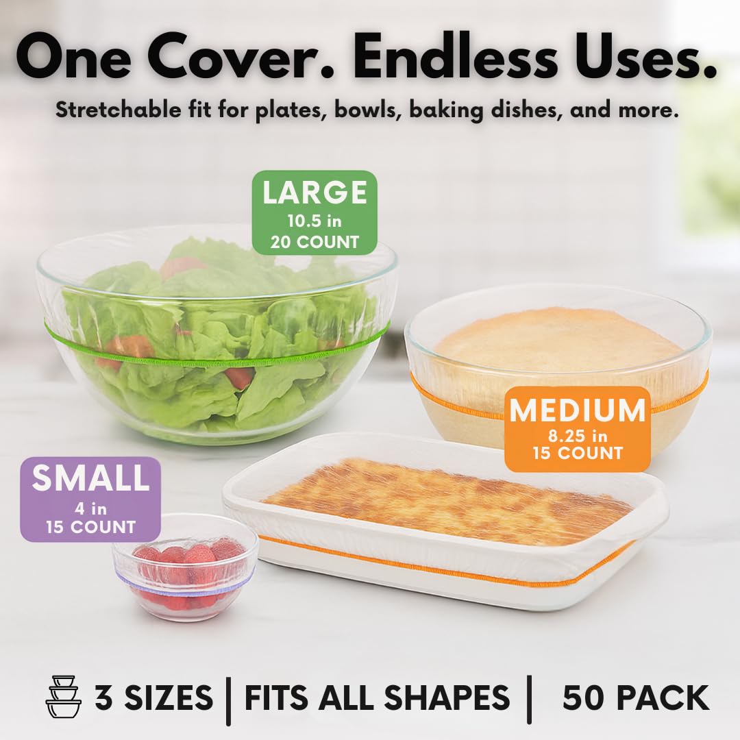 Kitchen Strong medium bowl covers stretch-fit for medium bowls, reusable.