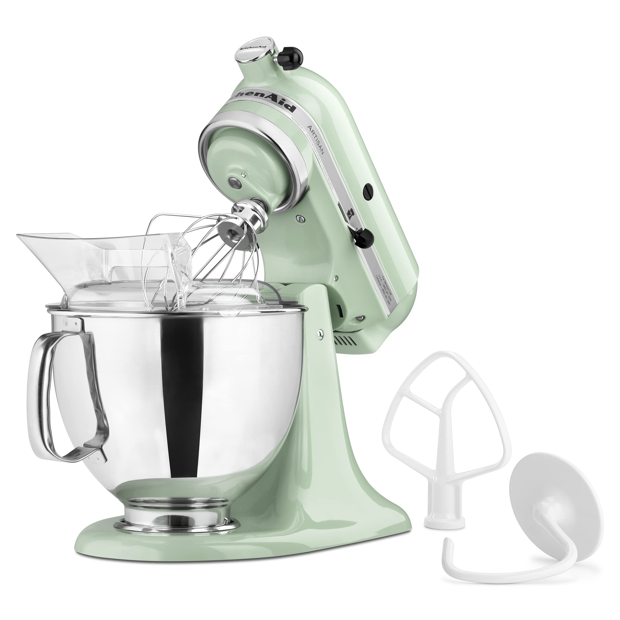 KitchenAid 5-quart bowl with handle supports large batches for cookies.