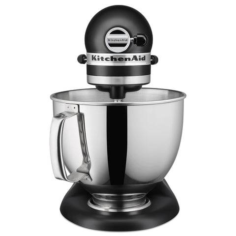 KitchenAid Artisan 5-Qt stainless bowl with handle for easy loading and pouring.