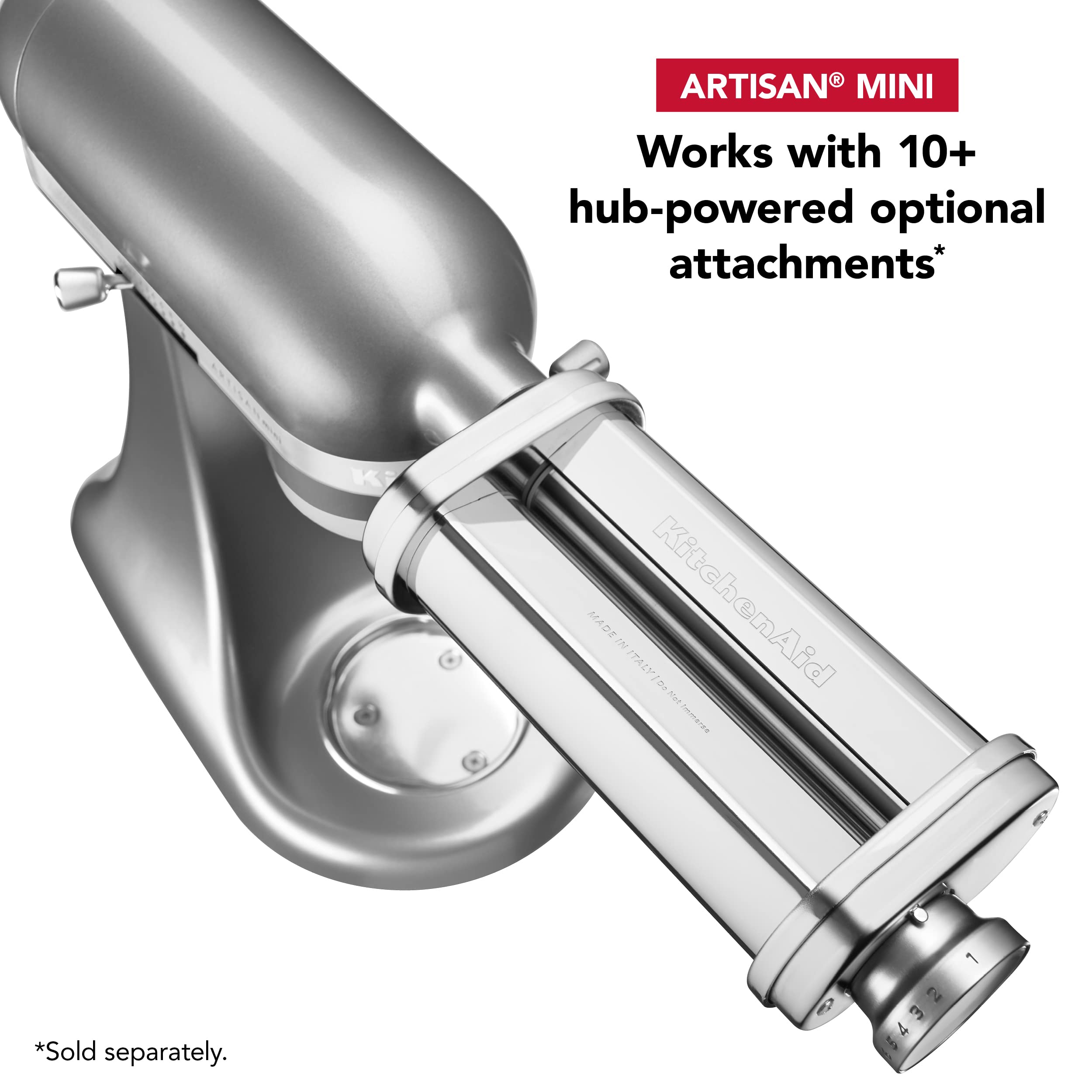 KitchenAid Artisan Mini 10 speeds for versatile tasks and control.