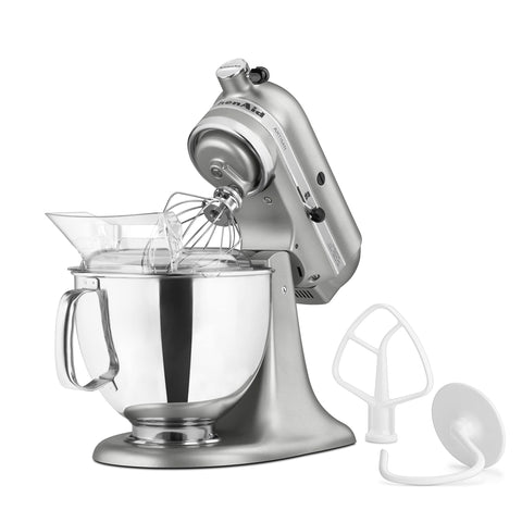 KitchenAid Artisan pouring shield keeps counters clean while mixing.