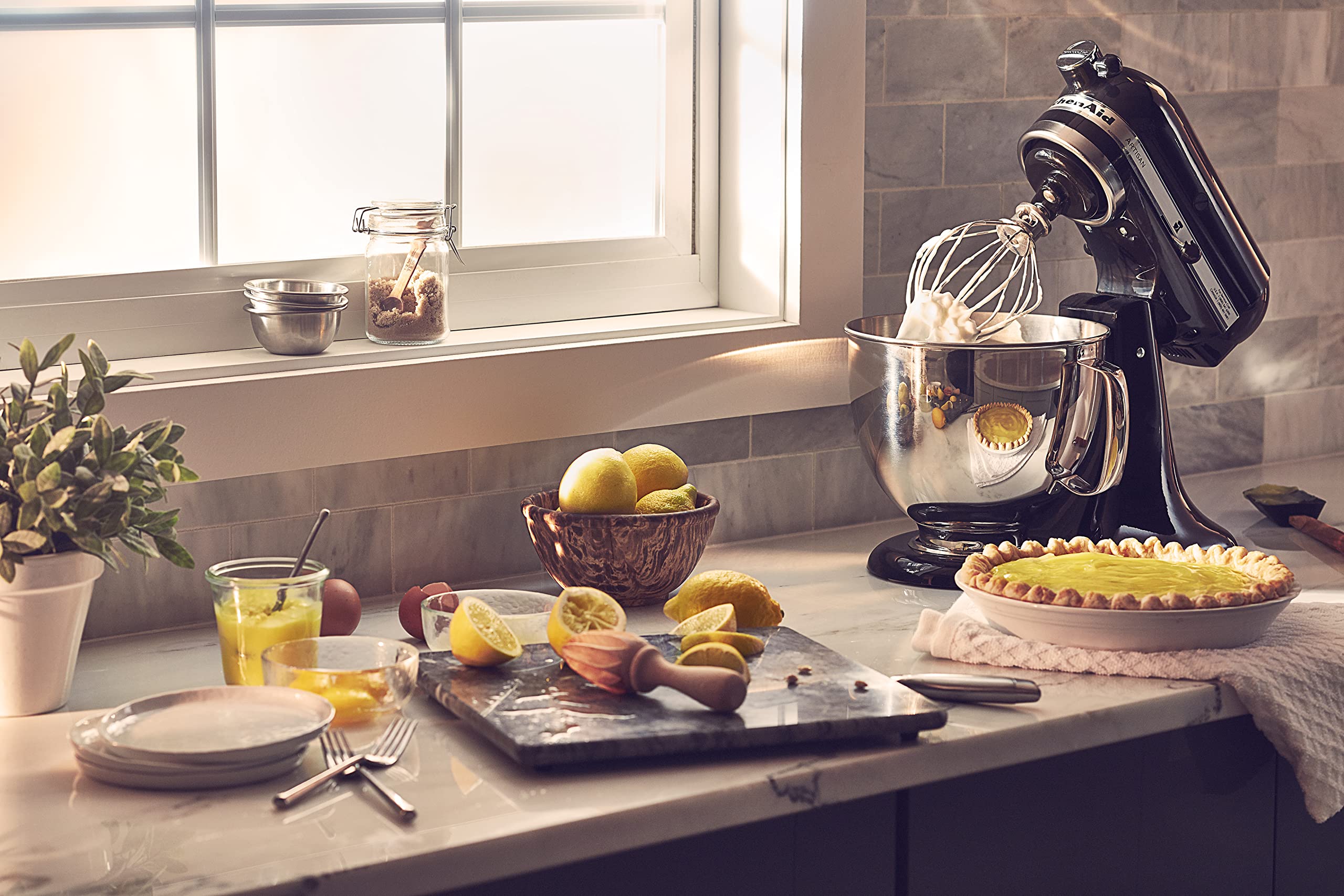 10-speed dial on KitchenAid Artisan mixer for precise texture control.