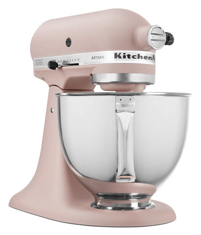 KitchenAid Artisan 5-quart stainless steel bowl handles large batches.