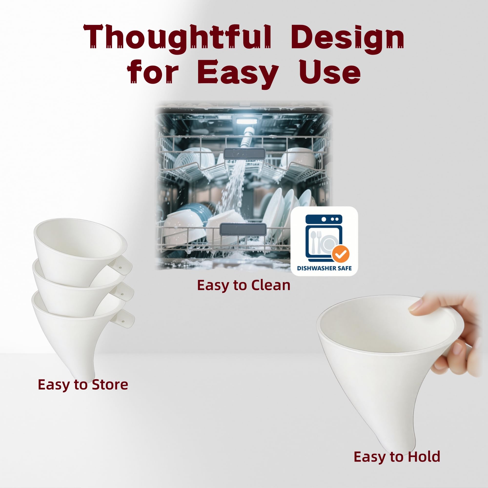Stable base fits KitchenAid bowl for steady pouring.