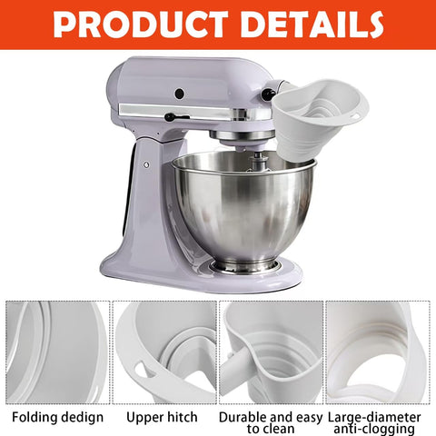Kitchenaid funnel with hanging hole for easy kitchen storage