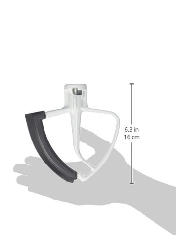 KitchenAid KFE5T flexible edge scrapes along the bowl for even batter