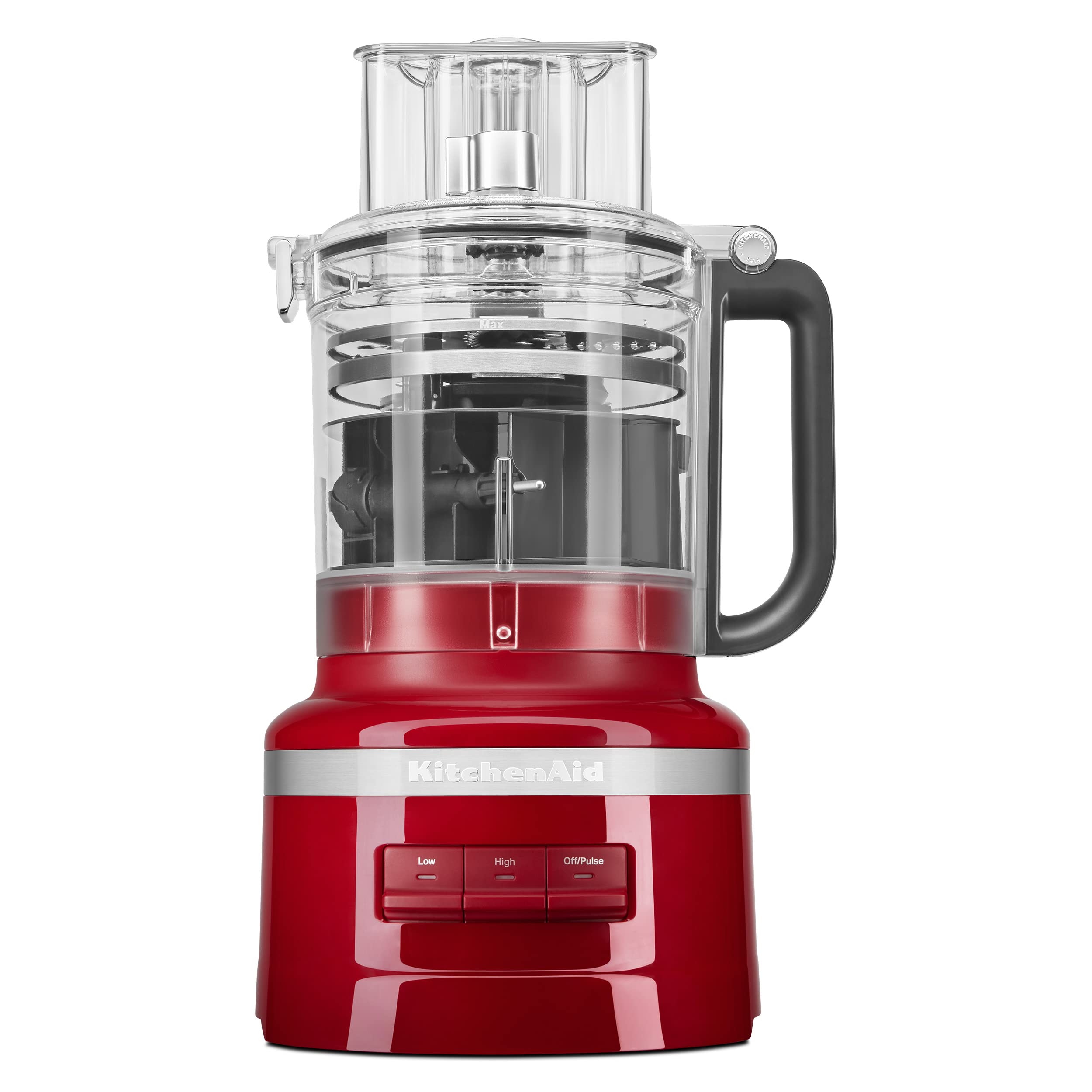 KitchenAid KFP1318 3-in-1 feed-tube processes varied shapes efficiently.