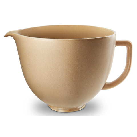 KitchenAid 5 qt bowl demonstrates easy ingredient transfer with less mess.