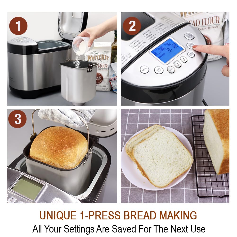 KitchenArm gluten-free setting demonstrates gluten-free bread options.
