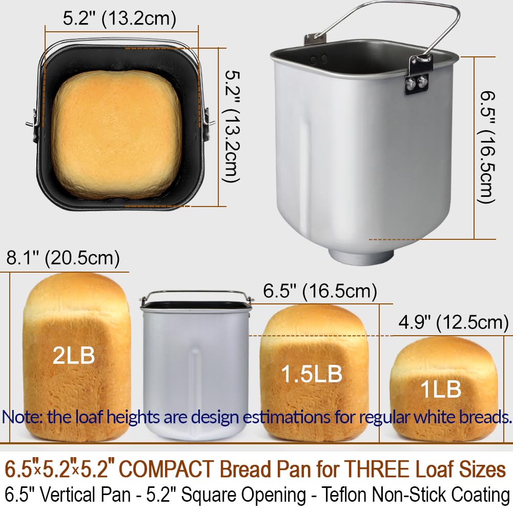 KitchenArm three loaf sizes dial illustrates flexible baking for family portions.
