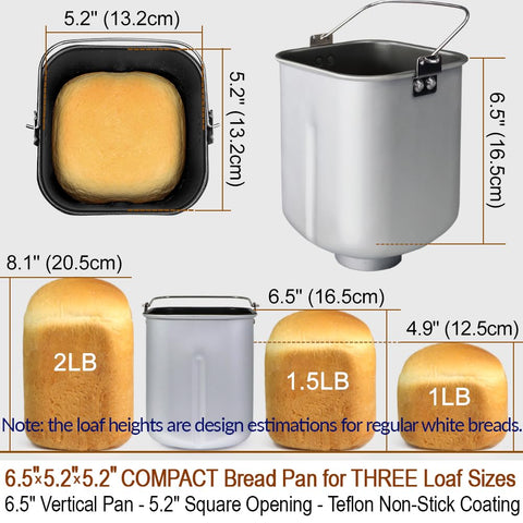 KitchenArm three loaf sizes dial illustrates flexible baking for family portions.