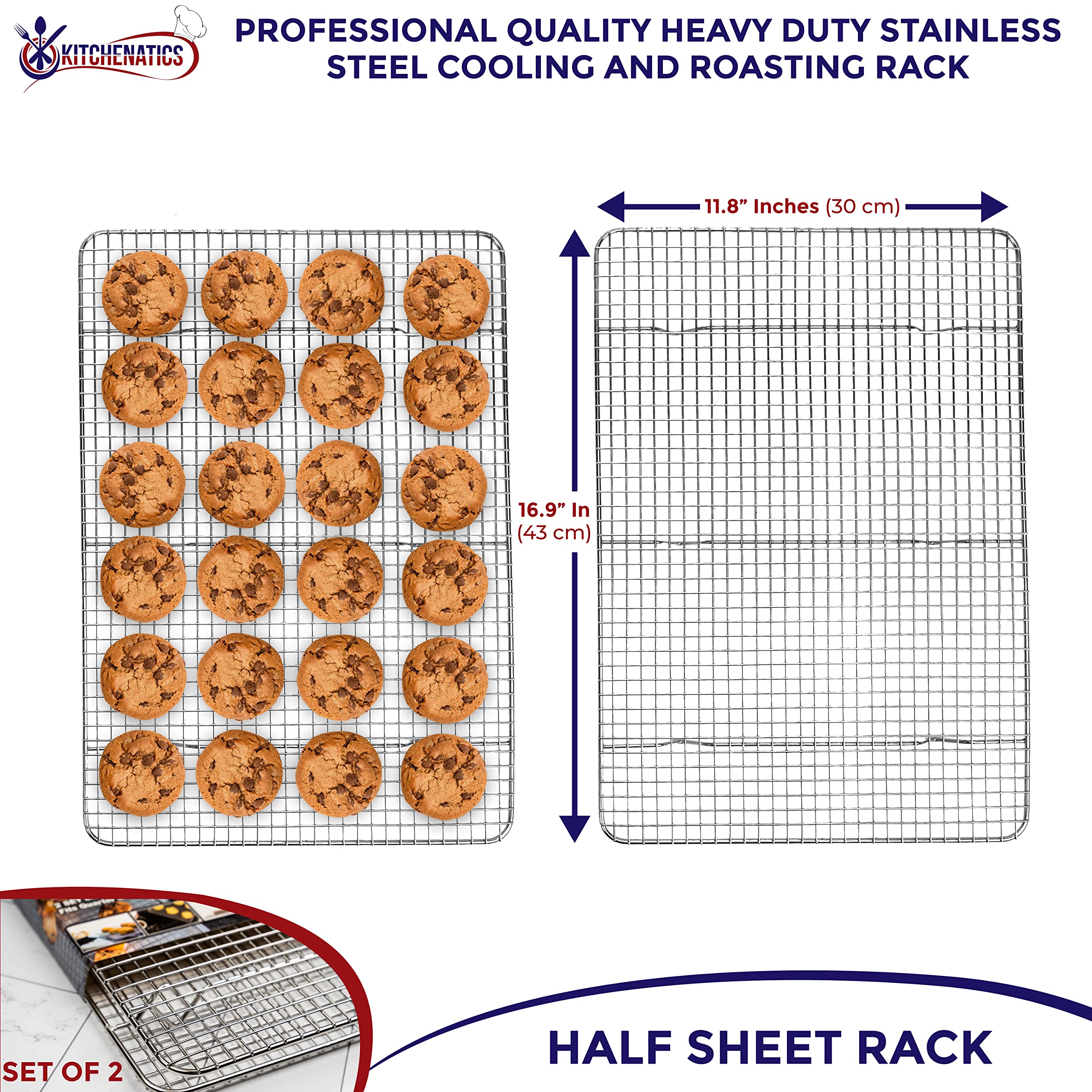 KITCHENATICS bread and pastries rack ideal for cooling and draining.