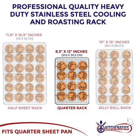 KITCHENATICS rack for oven cooking highlighting durable stainless steel build