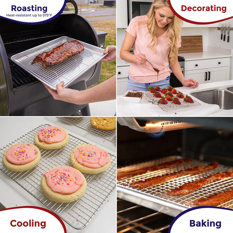 KITCHENATICS quarter-sheet compatible rack fitting standard pans