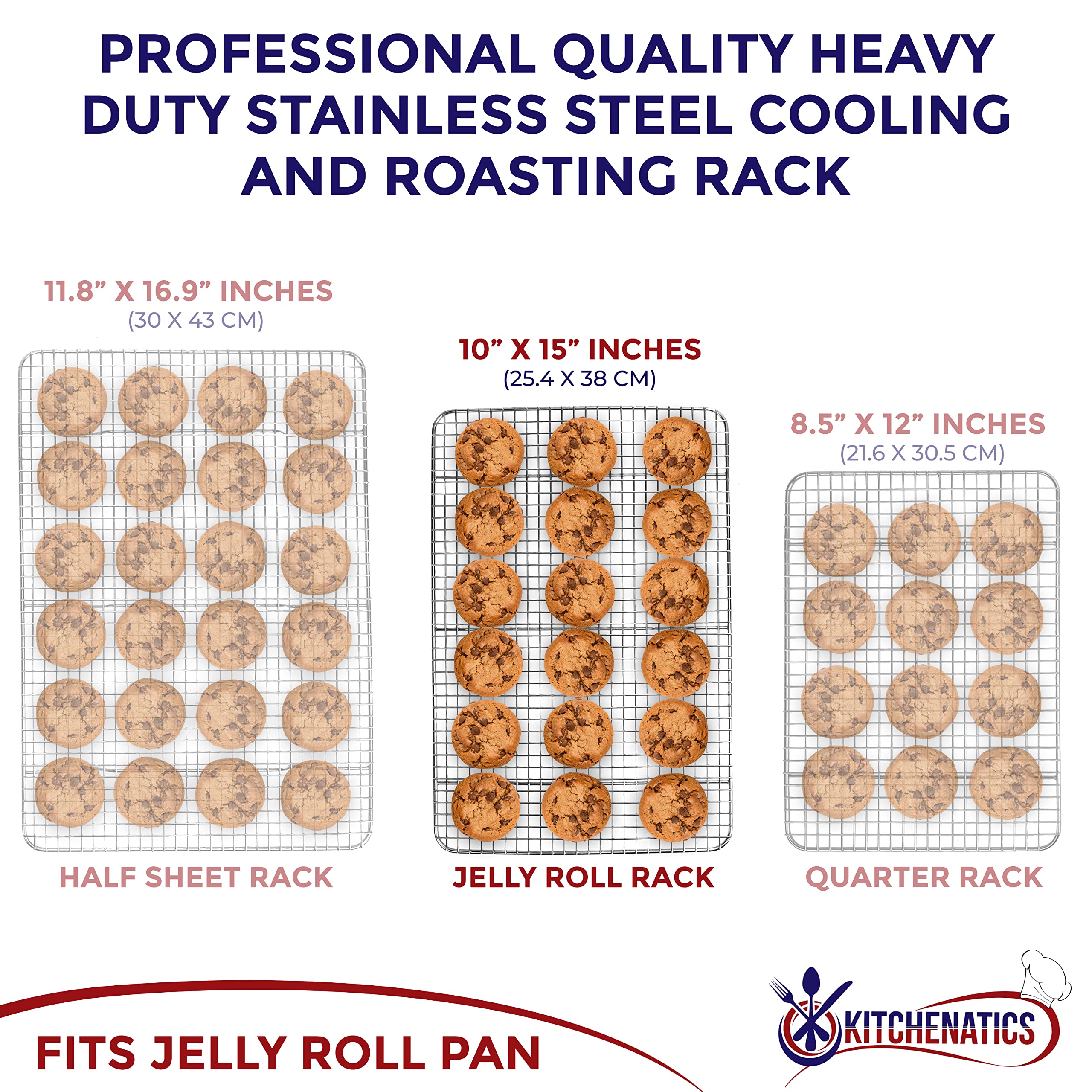 KITCHENATICS Jelly Roll rack is dishwasher-safe and easy to clean