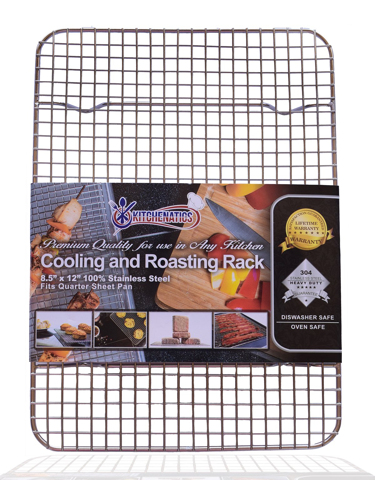 KITCHENATICS quarter-sheet rack cooling elevates cookies for even airflow