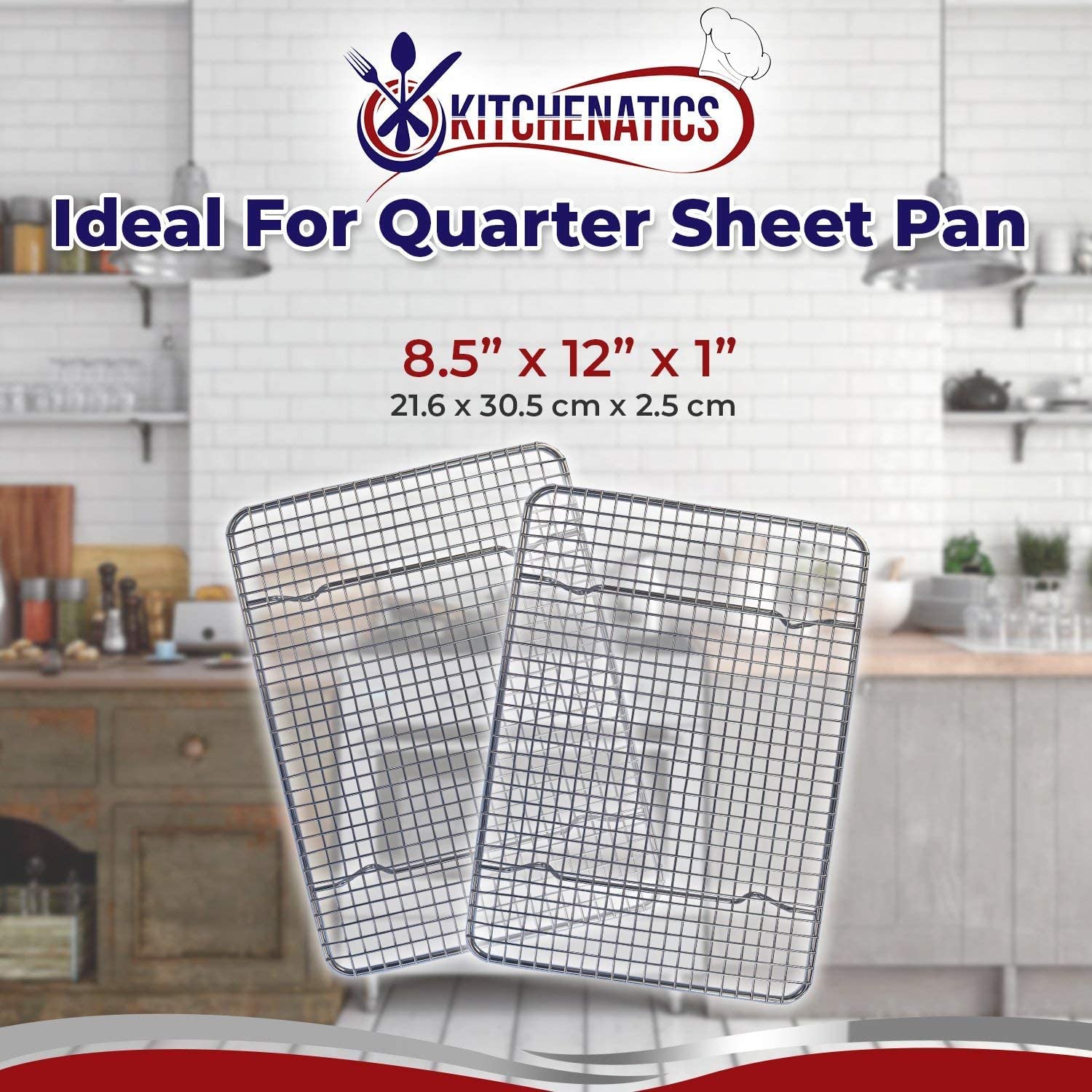 KITCHENATICS supports up to 45 lbs for sturdy roasting and cooling