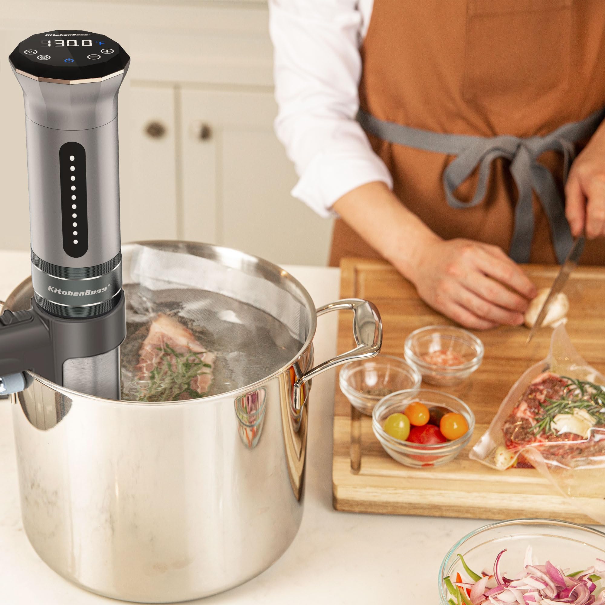 KitchenBoss sous vide cooker gift box packaging ideal for gifting.