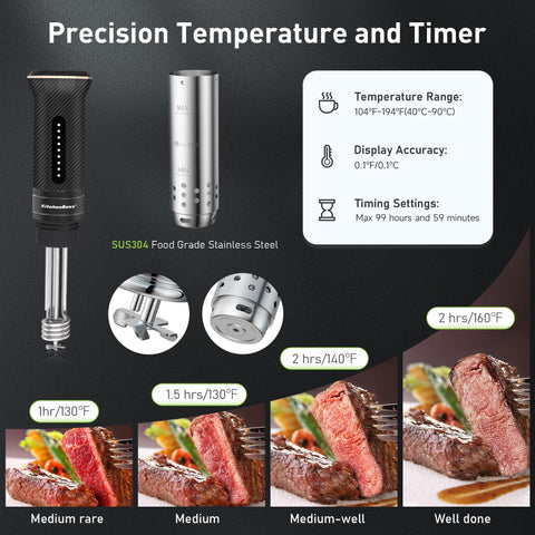 KitchenBoss stainless steel contact area ensures safe high-temperature cooking