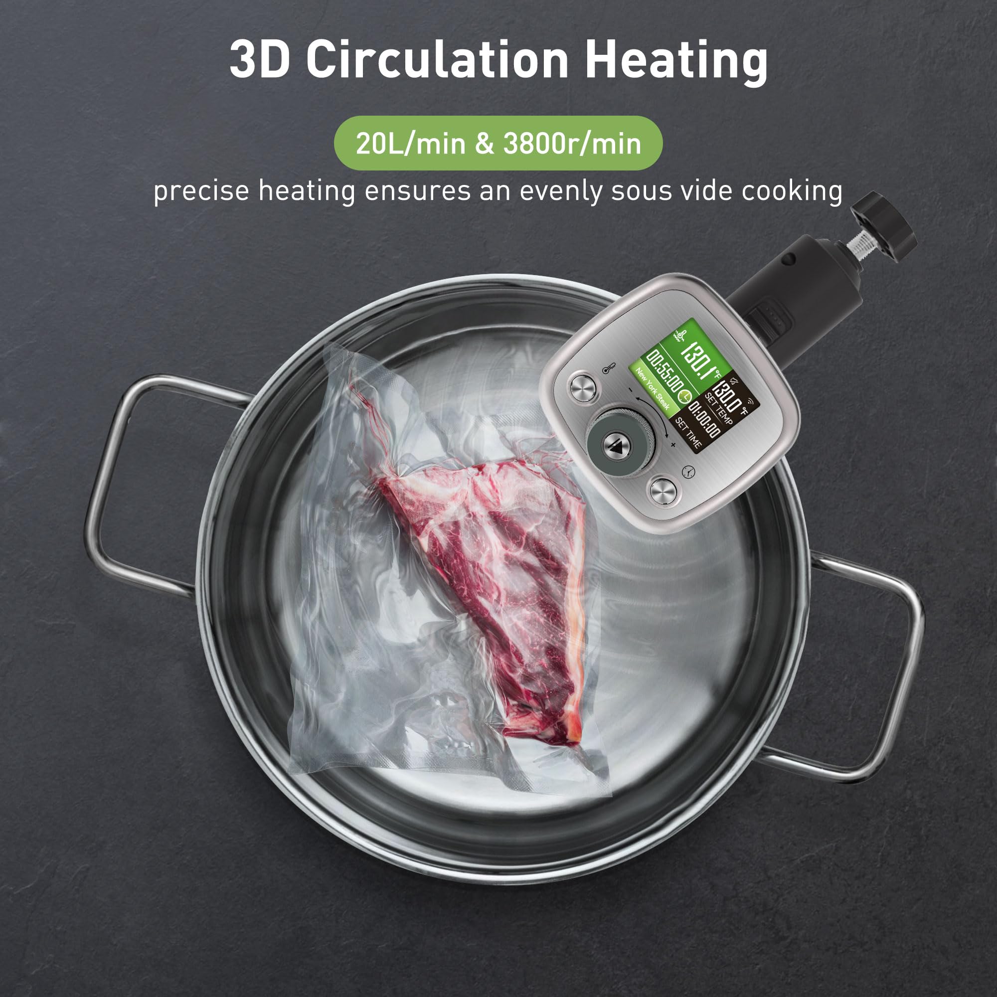 KitchenBoss precise thermostat control for accurate cooking temperatures.