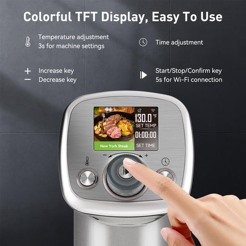 KitchenBoss app control screen for remote monitoring during cooking.