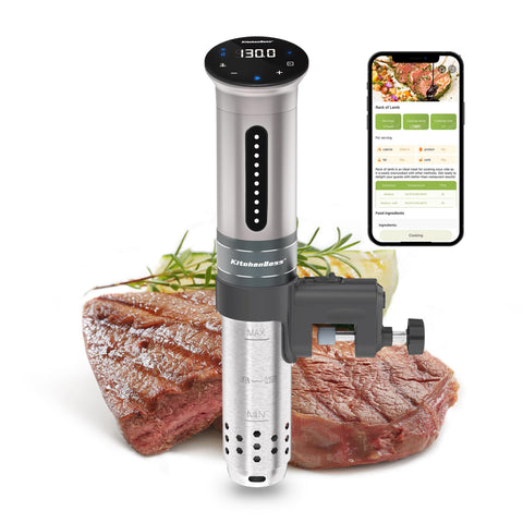 KitchenBoss Wifi Sous Vide Cooker compact design saves space in the kitchen