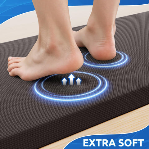 KitchenClouds anti-fatigue foam provides cushioned support during cooking.