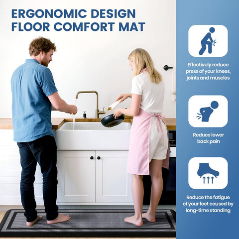 KitchenClouds easy-care mats stay fresh with simple cleaning.