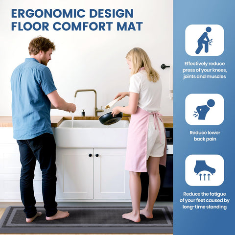 KitchenClouds easy-clean grey rug simplifies maintenance