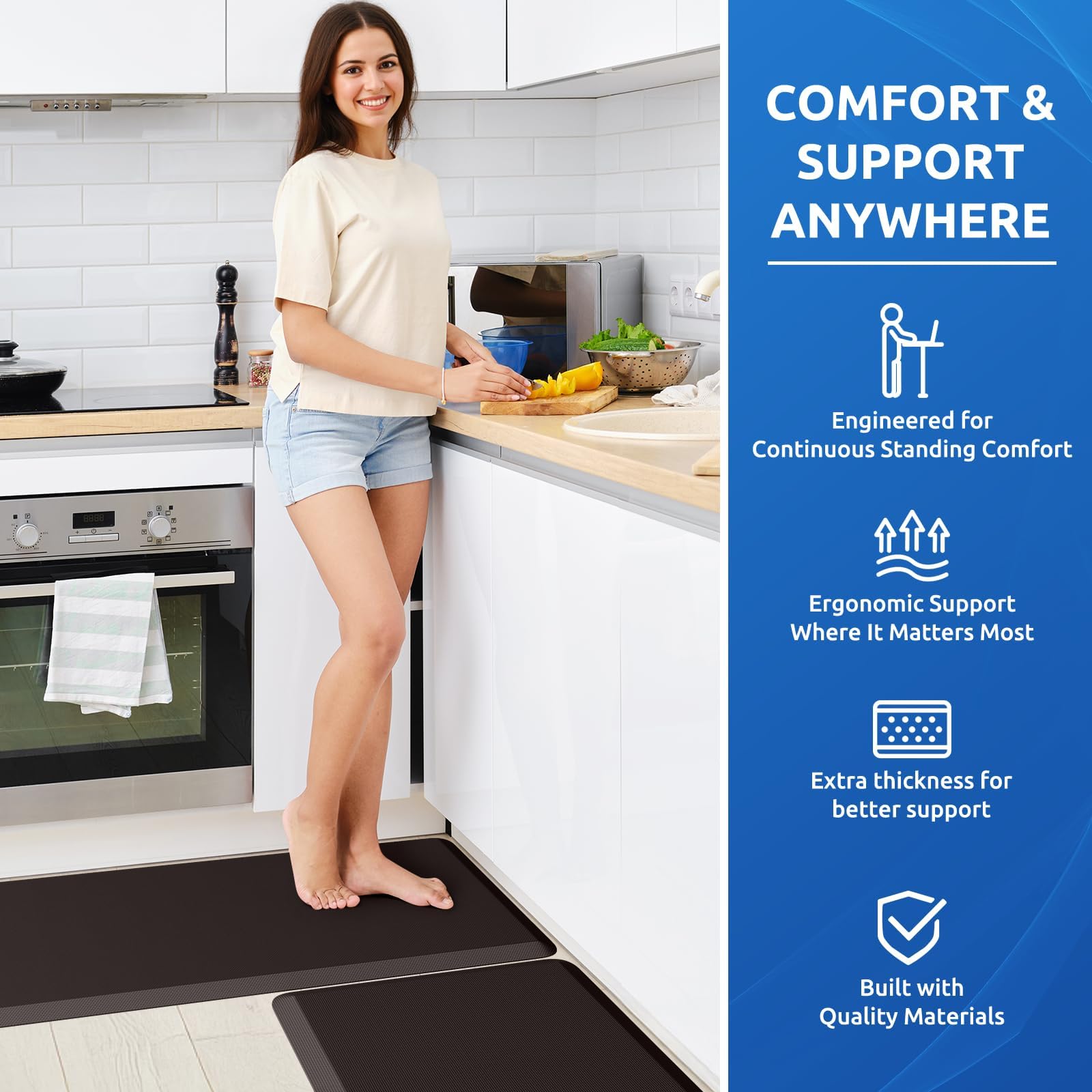 KitchenClouds easy-clean surface is wiped or vacuumed quickly.