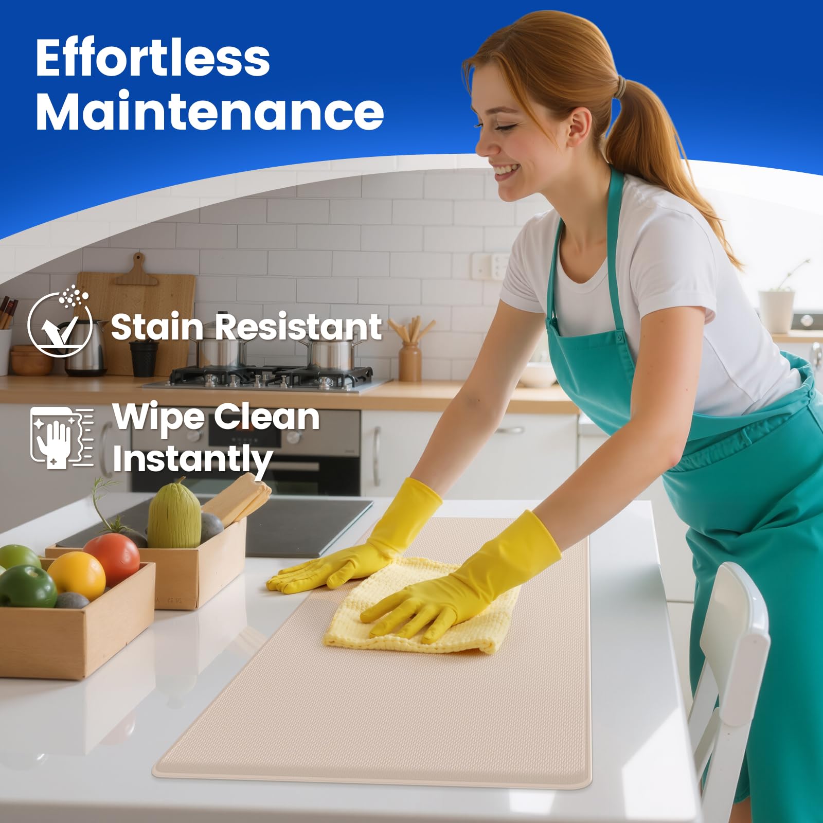 KitchenClouds khaki 3pc pack fits multiple kitchen layouts and sink areas.