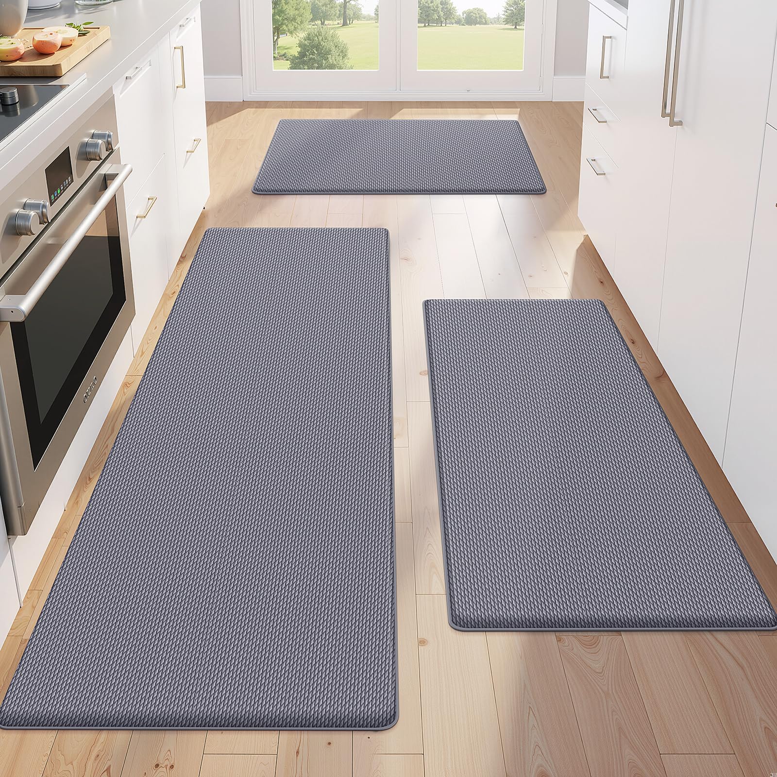 KitchenClouds Kitchen Mat Non-Slip provides anti-slip protection for busy kitchens.