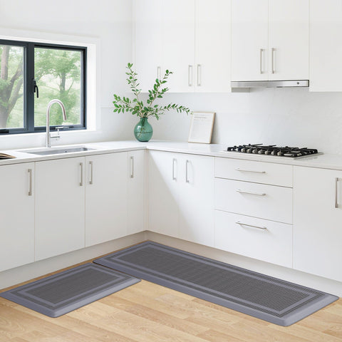 KitchenClouds grey wide-use rug fits kitchen, laundry, and office