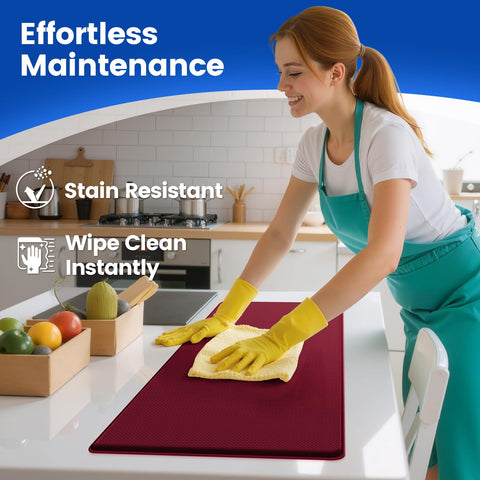 KitchenClouds anti-fatigue design supports longer standing at the sink.