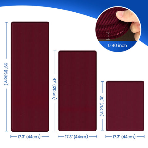 KitchenClouds non-slip backing keeps mats secure on tile, wood, or ceramic floors.