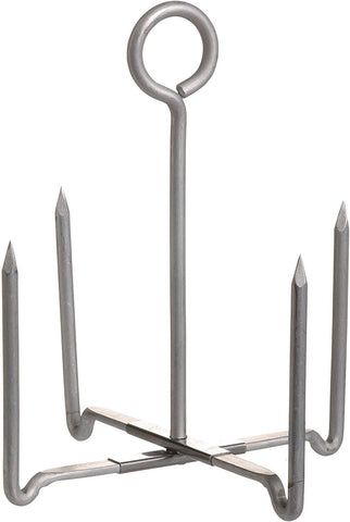 Loop-handle design lets you move stands from oven or grill.