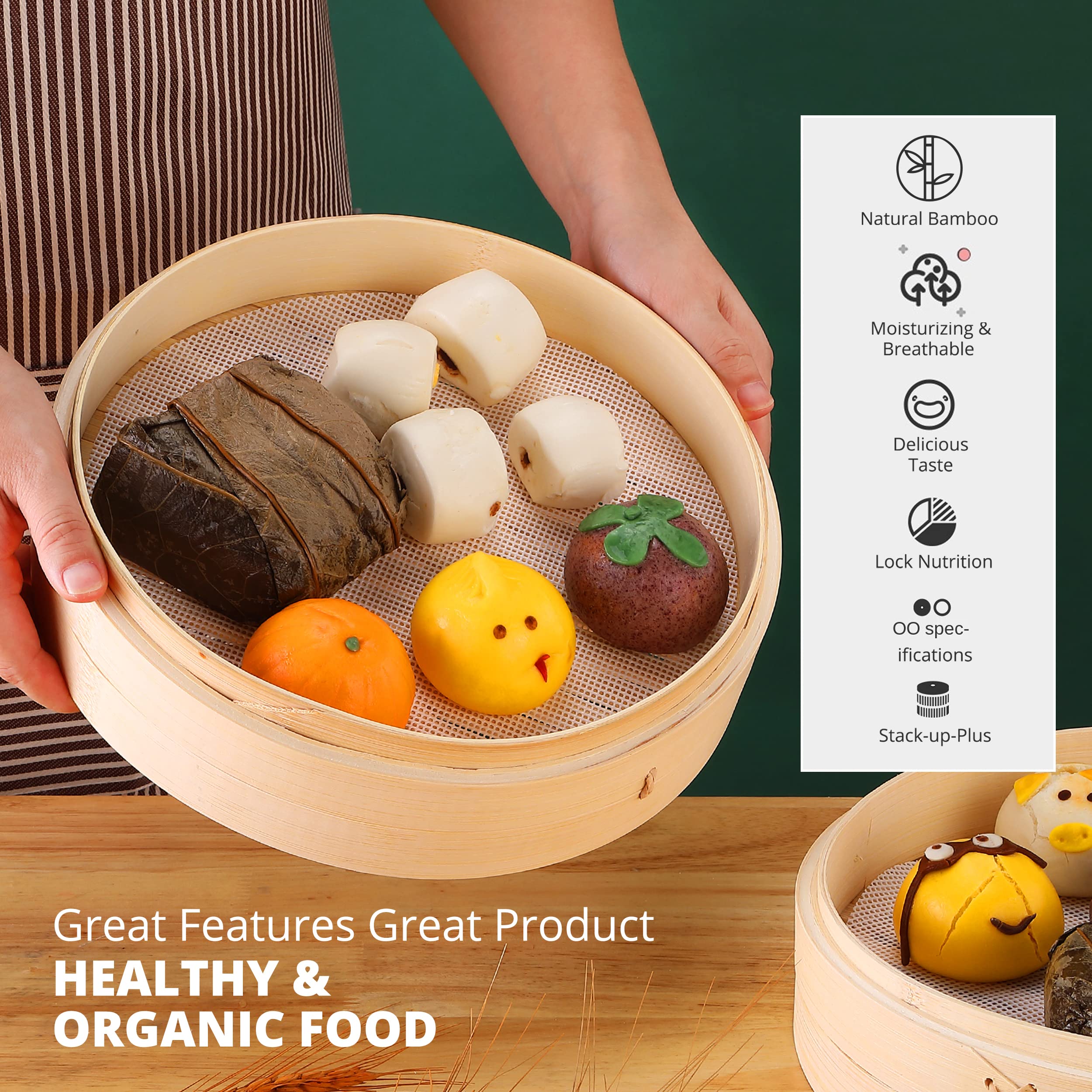 KitchenCrust rust-proof steamer ring secures the setup