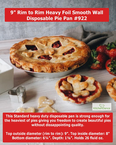 KitchenDance 9-inch round foil pan stacked demonstrates space-saving bulk prep.